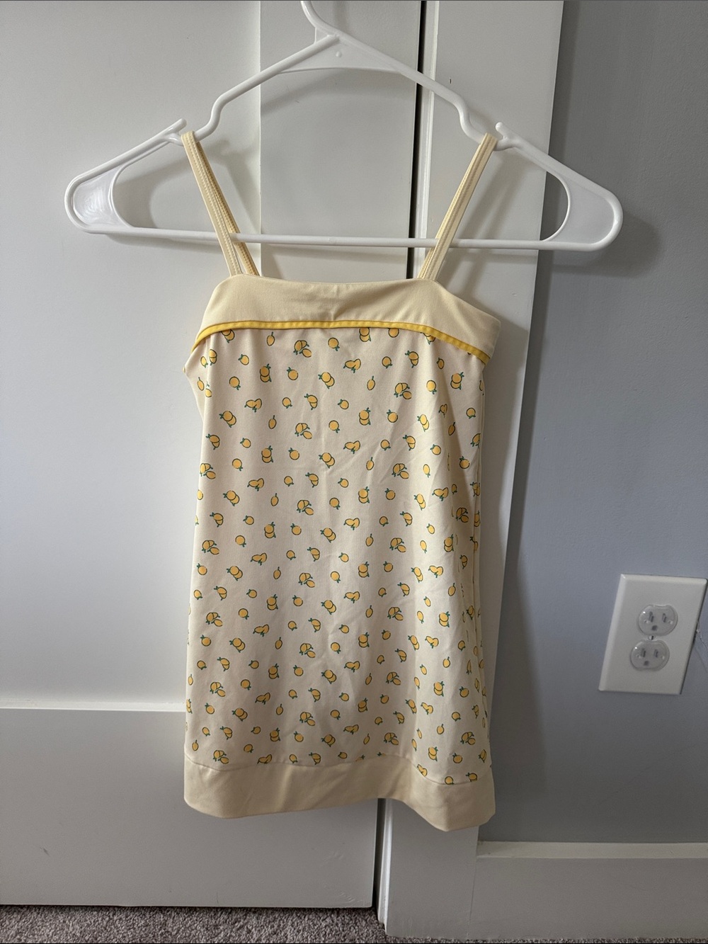Girls' Cream Lemon-Print Sundress